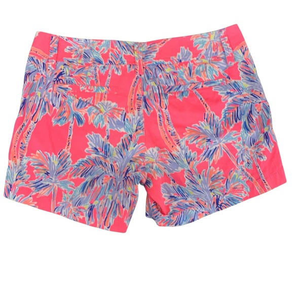 LILLY PULITZER Palm Print Shorts - Size 2 - Picture 2 of 6